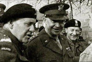 General  Maczek with U.S. General Eisenhower