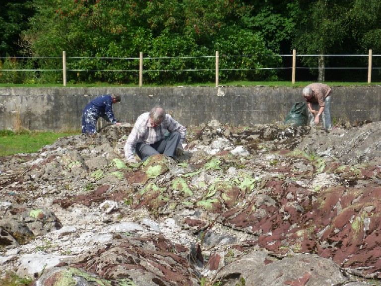 Mapa Scotland members cleaning the map