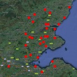 Map showing the deployment of Polish Forces in the east of Scotland, 1941-2