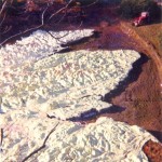 Aerial view of the Great Polish Map of Scotland, painted in 1976 or 1977